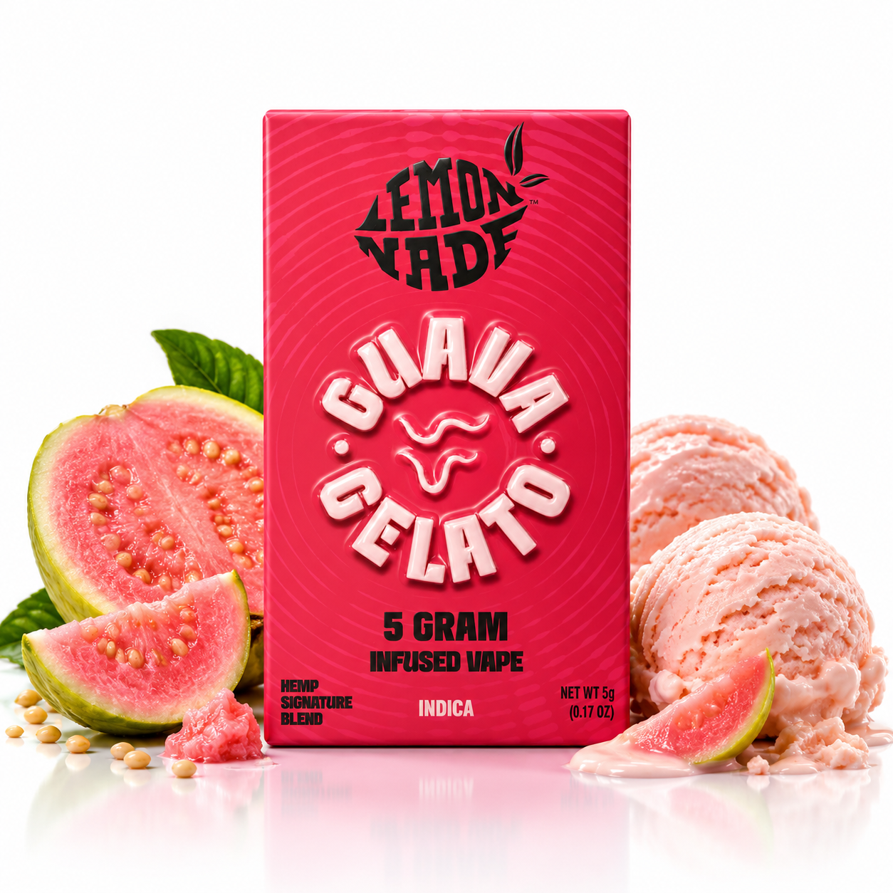 Vape Desechable LEMONNADE™ Guava Gelato 5G by COOKIES® de 10-OH